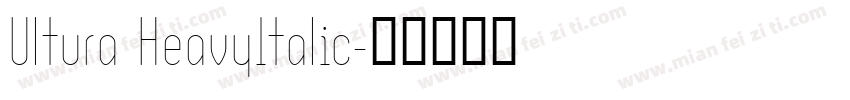 Ultura HeavyItalic字体转换
